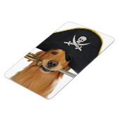 Golden Retriever Halloween Pirate Magneet (Linkerzijde)
