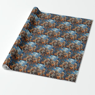 Golden Retriever Halloween Spooky Cadeaupapier