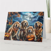 Golden Retriever Halloween Spooky Kaart (Voorkant)