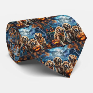 Golden Retriever Halloween Spooky Stropdas