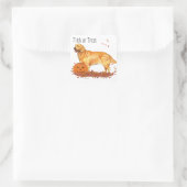 Golden Retriever Halloween Vierkante Sticker (Tas)