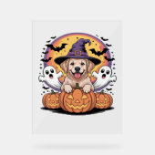 Golden Retriever Halloween Witch Chien classique T (Recto)