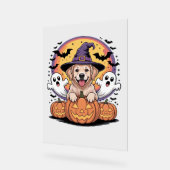 Golden Retriever Halloween Witch Chien classique T (Angle)