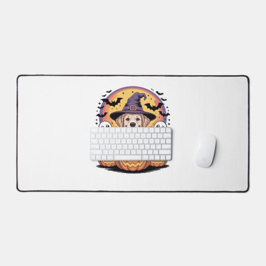 Golden Retriever Halloween Witch Chien classique T (Clavier et souris)