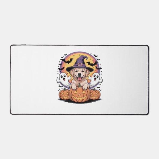 Golden Retriever Halloween Witch Chien classique T (Recto)