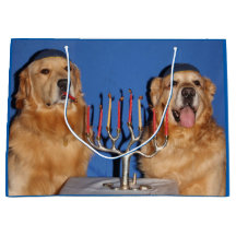 Golden Retriever Hanukkah Menorah Lighting