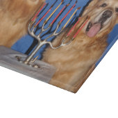 Golden Retriever Hanukkah Menorah Lighting Snijplank (Hoek)