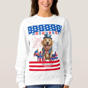 Golden Retriever Happy 4th van juli Amerikaanse on Trui