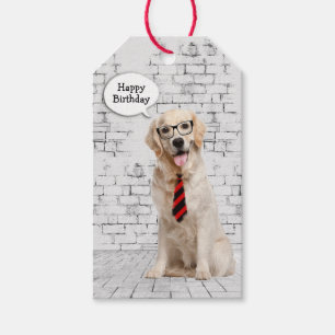 Golden Retriever Happy Birthday Cadeaulabel