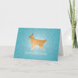 Golden Retriever Happy Birthday Design Kaart