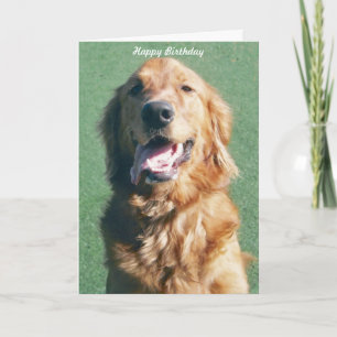 Golden Retriever Happy Birthday Wenskaart Kaart