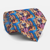 Golden Retriever Happy Stropdas (Opgerold)
