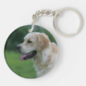 Golden Retriever Headshot 2 Sleutelhanger (Achterkant)