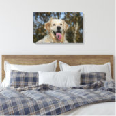 Golden Retriever Headshot 3 Canvas Afdruk (Insitu (Slaapkamer))