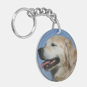 Golden Retriever Headshot 4 Sleutelhanger (Voorkant Links)