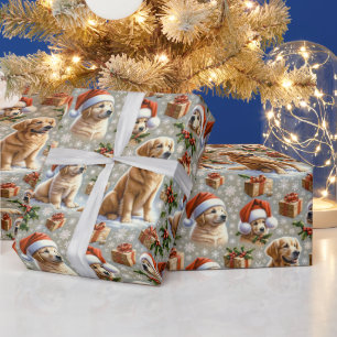 Golden Retriever Holiday Charm Kerstmis Cadeaupapier