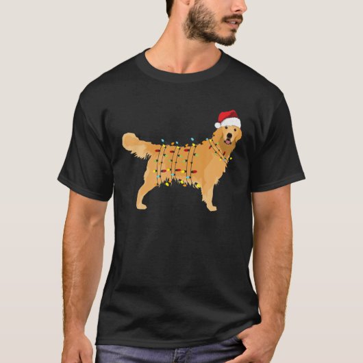 Golden Retriever Holiday Light T-shirt (Voorkant)