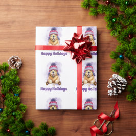 Golden Retriever Holiday Wrapping Paper Cadeaupapier