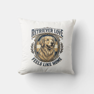 Golden Retriever Home Comfort Vintage Gravure Doe Kussen