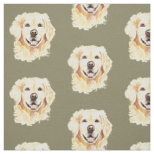 Golden Retriever Hond Dier Print Stof