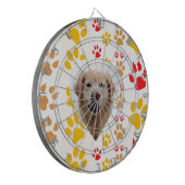 Golden Retriever Hond Hart Paws Print Dartbord (Voorkant Links)