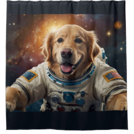 Golden Retriever Hond in de ruimte Douchegordijn