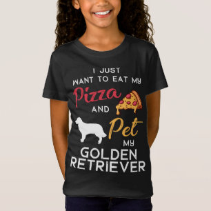 Golden Retriever Hond Pizza liefhebber eigenaar Xm T-shirt