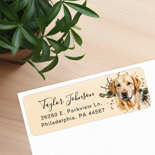 Golden Retriever-hond Retouradres Etiket