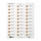 Golden Retriever Hond Retouradres Labels (Full Sheet)