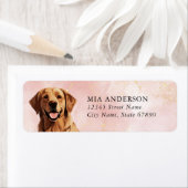 Golden Retriever Hond Retouradres Labels (Insitu)