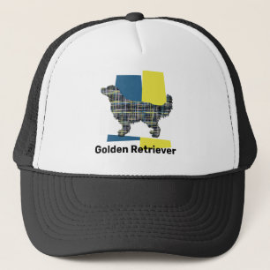 Golden Retriever Hond Silhouet Hond Tricolor Grid Trucker Pet