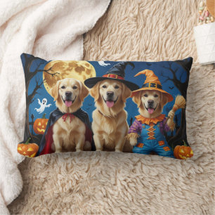 Golden Retriever Honden Pompoen Halloween Grappig Kussen