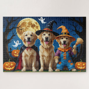 Golden Retriever Honden Pompoen Halloween Grappig Legpuzzel