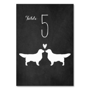 Golden Retriever Honden Silhouetten Trouwreceptie Kaart