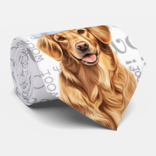 Golden Retriever Hondenliefhebber met kerstmis Stropdas