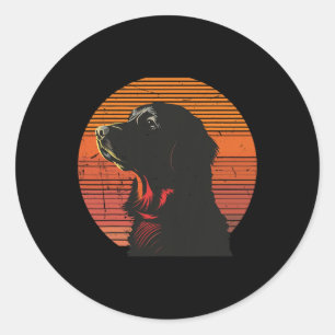 Golden Retriever Hondenliefhebbers Kerstmisgeboor Ronde Sticker
