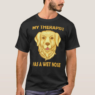 Golden Retriever Hondenmoeder Mijn therapeut heef T-shirt