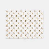 Golden Retriever Hondenras Silhouettes Pattern Fleece Deken (Voorkant (Horizontaal))