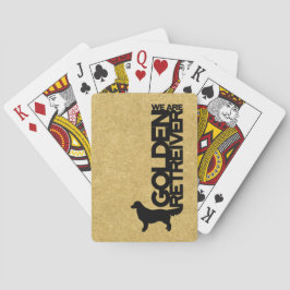 Golden Retriever Hondenras-speelkaartenthema Pokerkaarten