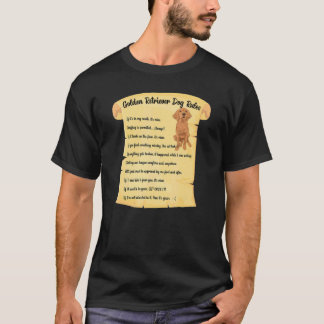 Golden Retriever Hondenregels Goldie Huisdier Hond T-shirt