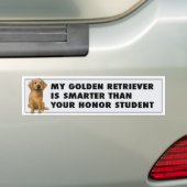 Golden Retriever Honor GR1 Bumpersticker (Op auto)