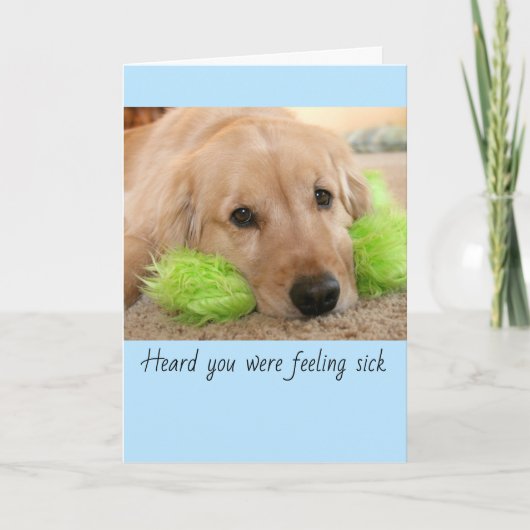 Golden Retriever hoorde dat je ziek werd. Kaart (Voorkant)