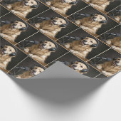 Golden Retriever Hosting a Podcast Cadeaupapier (Hoek)