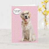 Golden Retriever humor Kaart (Gele Bloem)