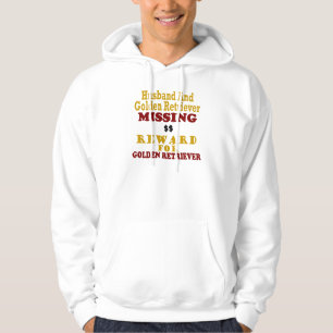 Golden Retriever & Husband Ontbrekende beloning vo Hoodie