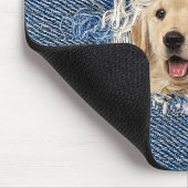 Golden Retriever in Denim Hole Muismat (Hoek)