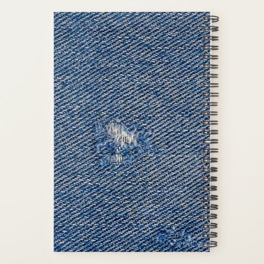 Golden Retriever in Denim Hole Planner (Achterkant)