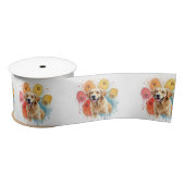 Golden Retriever in een Pawprint Lint (Spoel)