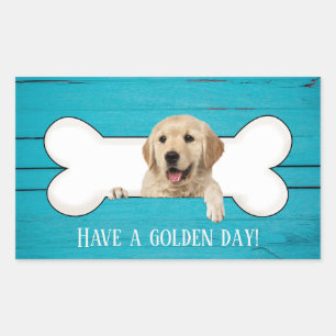 Golden Retriever in hondenbot Rechthoekige Sticker