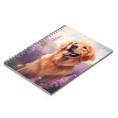 Golden Retriever in Lavendel veld Notitieboek (Linkerzijde)